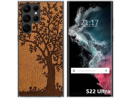 Carcasa Samsung Galaxy S22 Ultra 5G TUMUNDOSMARTPHONE Dibujos Cuero 03 Multicolor