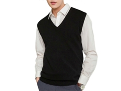 Chaleco sin mangas para hombre, holgado y cálido, con cuello en V, de Xinhan.