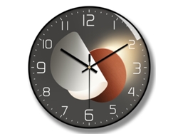 Reloj De Pared Moderno Y Elegante, De 30 Cm, Silencioso, Con Diseño Geométrico De Luces Y Sombras, De Cuarzo Redondo, Ideal Para Sala