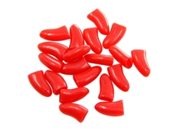 2026dn 20 protectores de uñas de silicona suave antidesgarro para perros y gatos, talla M, rojo
