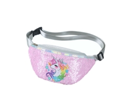 Riñonera con lentejuelas brillantes para niños, riñonera con bolsillo para viajes al aire libre, Kofihety