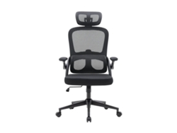 SIHOO M102C: Silla de oficina ergonómica con altura y soporte lumbar regulables, reposabrazos plegables. Cert. TÜV/SGS. Negro.