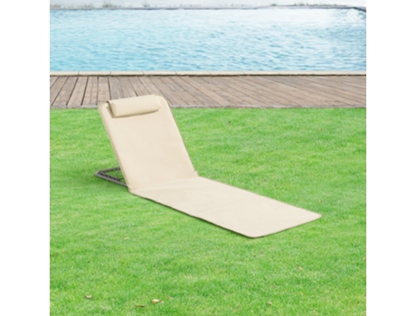 Set de 2 Tumbonas de Playa Donostia [EN.CASA] Beige (143 x 48 cm)