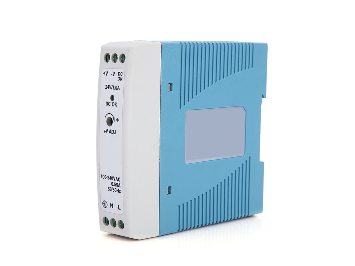Fuente De Alimentación Para Riel Din Mdr-20-24 De Salida Única, 24 V, 1 A, 24 W, Con Protección Completa.