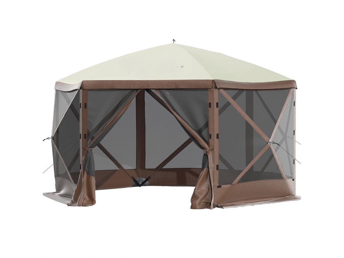 Tienda de campaña de 3x3 m con red, persianas, protección UV y Tekmaquinas portátiles