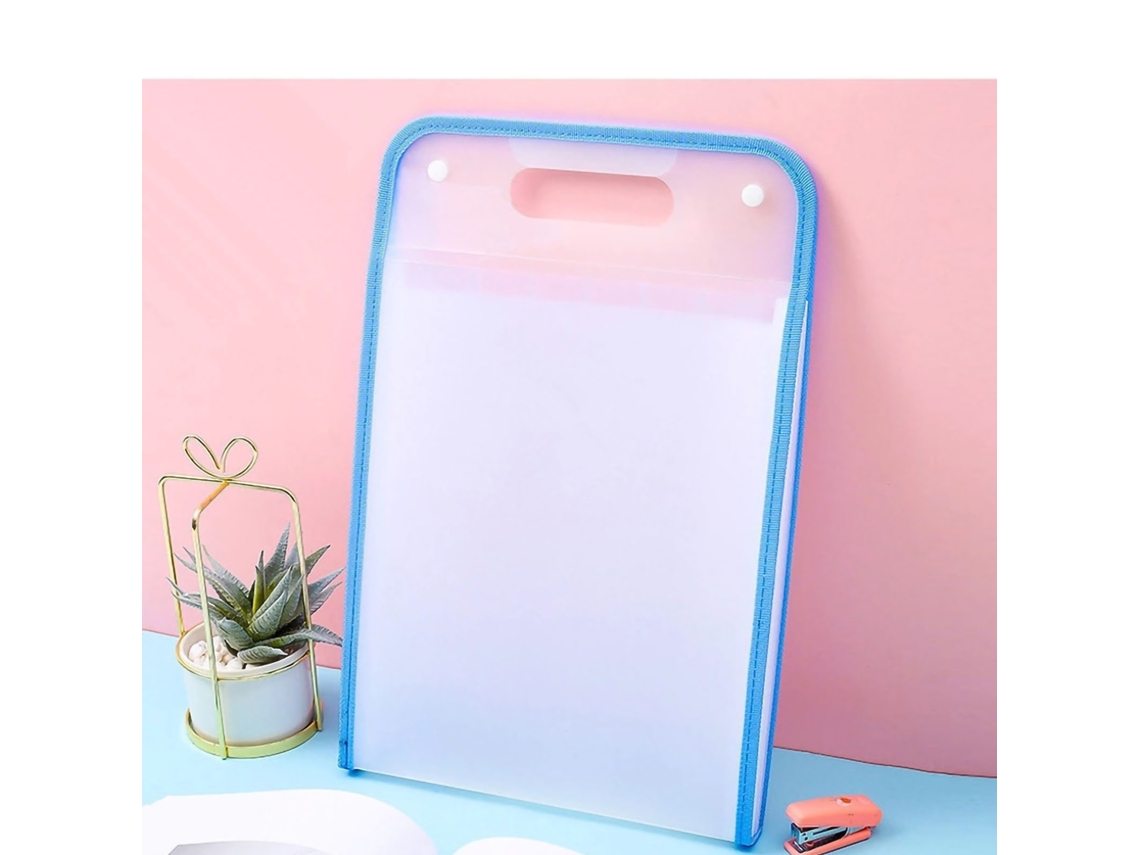 Carpeta Organizadora Portátil De Gran Capacidad 13 Capas Clasificación A4 Doble Hebilla Transparente Vertical 40x26.3x3cm