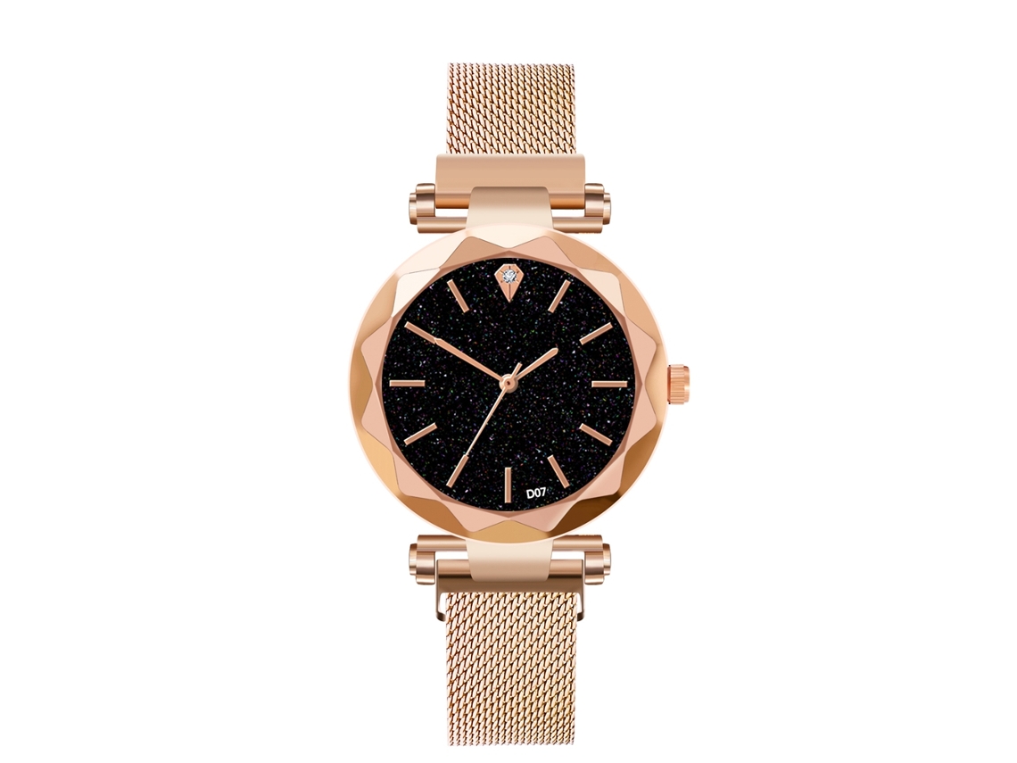 Reloj De Pulsera Sencillo De Cuarzo Para Hombre Con Esfera De Aleación De Oro Rosa.