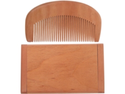 Espejo De Maquillaje Plegable De Madera Compacto Con Peine, Espejo De Bolsillo Pequeño