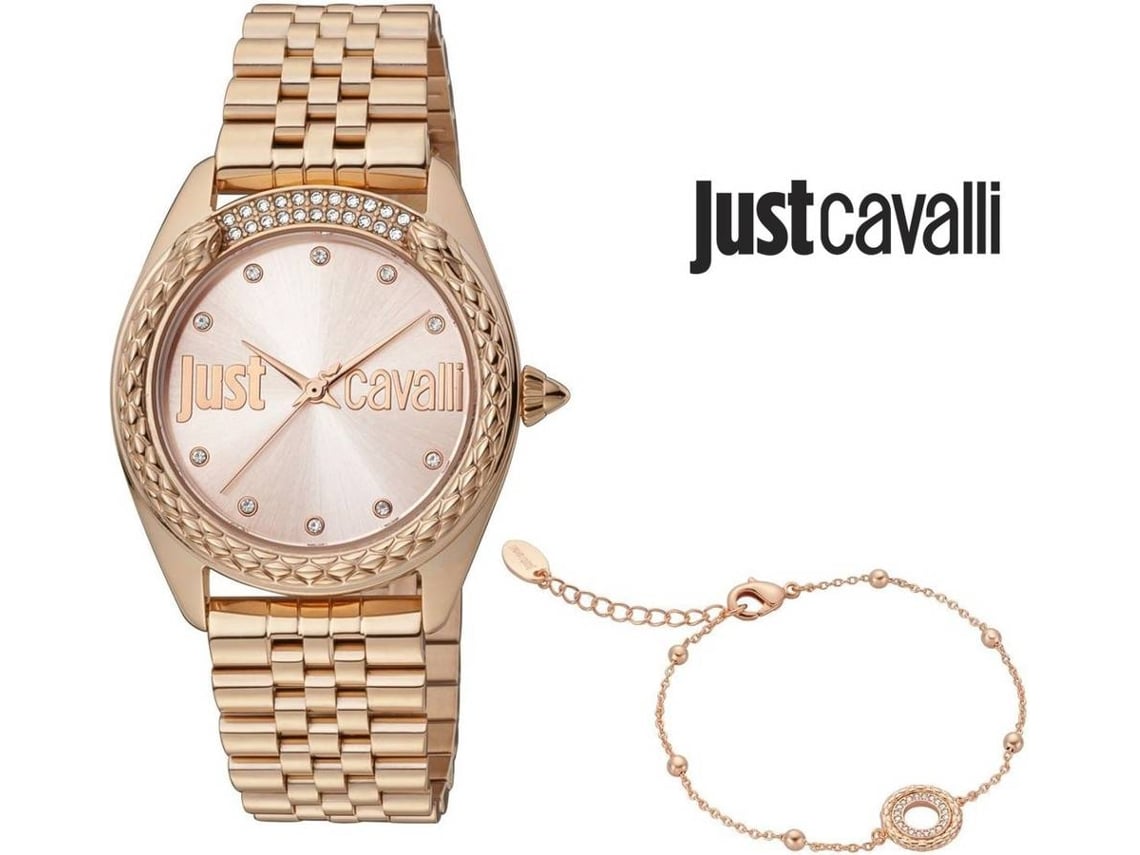 Reloj para Mujer JUST CAVALLI con Pulsera Rosa Acero Inoxidable Worten.es