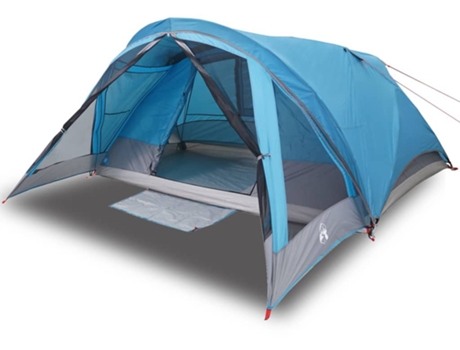 vidaXL Tienda de campaña para 4 personas impermeable azul
