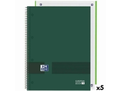 Cuaderno  European Book Write&Erase Verde militar A4 (5 Unidades) OXFORD