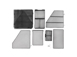 Organizador De Escritorio Mesh De Metal Con Cajón Y Portaminas 2 Secciones 3 Niveles