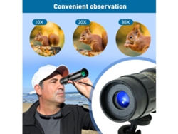 Telescópio Monocular Compacto Monóculos Com Zoom 10x 300x Para Adultos De Alta Potência Telescópio Com Caixa Metálica E Prisma Bak4 E Lente Facpoet