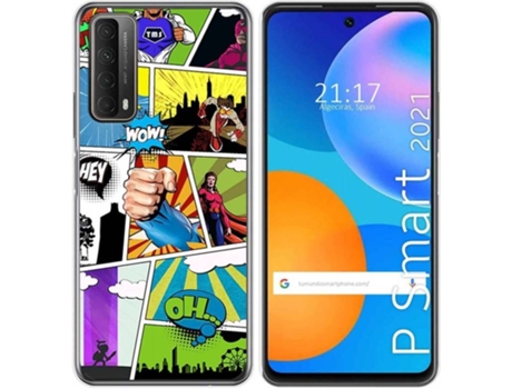 Carcasa Huawei P Smart 2021 TUMUNDOSMARTPHONE Comic Multicolor