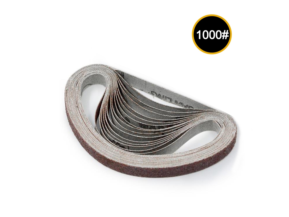 10 Cintas Abrasivas De Lija 1000 Grit 10x330mm Para Lijadoras Herramientas De Pulido Y Esmerilado
