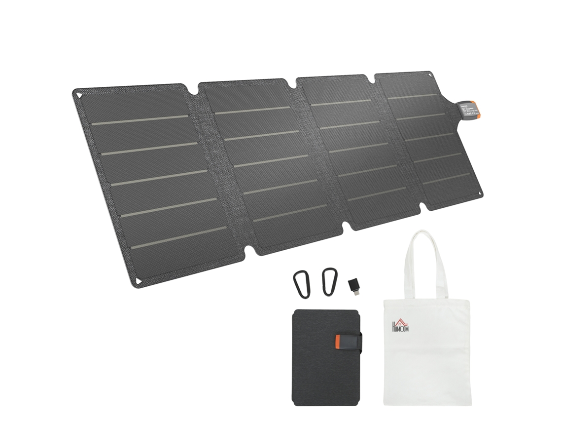 Cargador Solar Plegable De 36 W Con Usb-c Y Usb-a, Portátil, Ip67 Y Etfe.