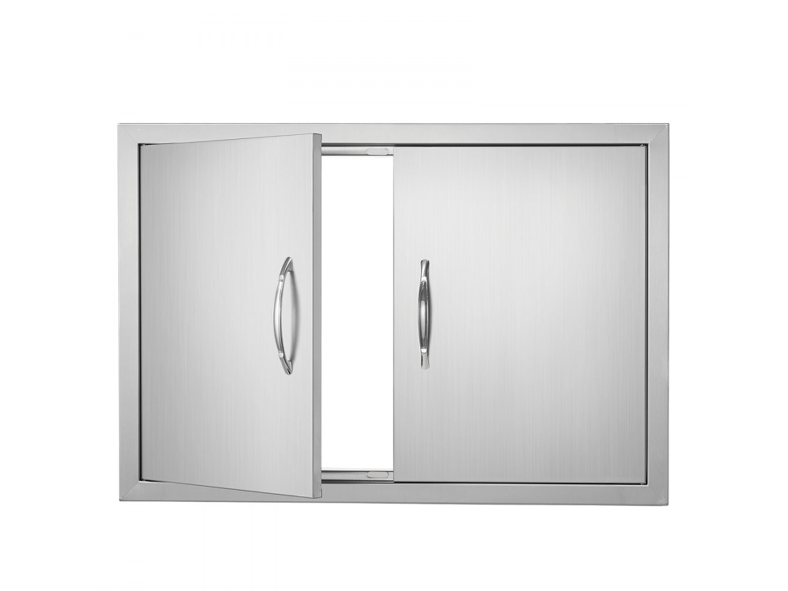 Puerta doble de acero inoxidable de 774 x 533 mm para isla de parrilla o gabinete exterior Tekmaquinas