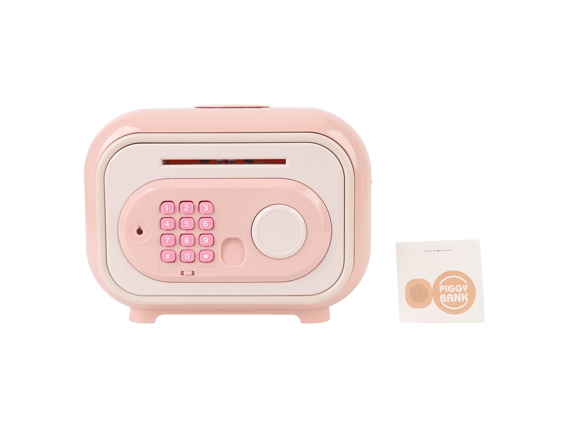 Cofrinho Eletrônico Com Senha Rolagem Automática Para Crianças Meninos Meninas Rosa