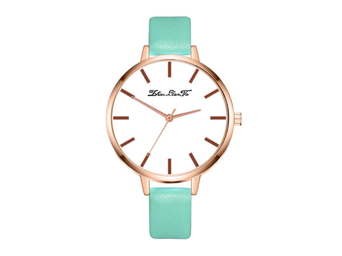 Reloj Casual Para Mujer Zhoulianfa, Piel Sintética, Correa Sencilla, Cuarzo, Color Beige.