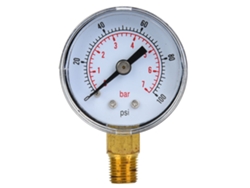 Manómetro De Presión Mecánico 1/8" Bspt Conexión Inferior Para Aire Aceite Agua 0-100psi 0-7bar