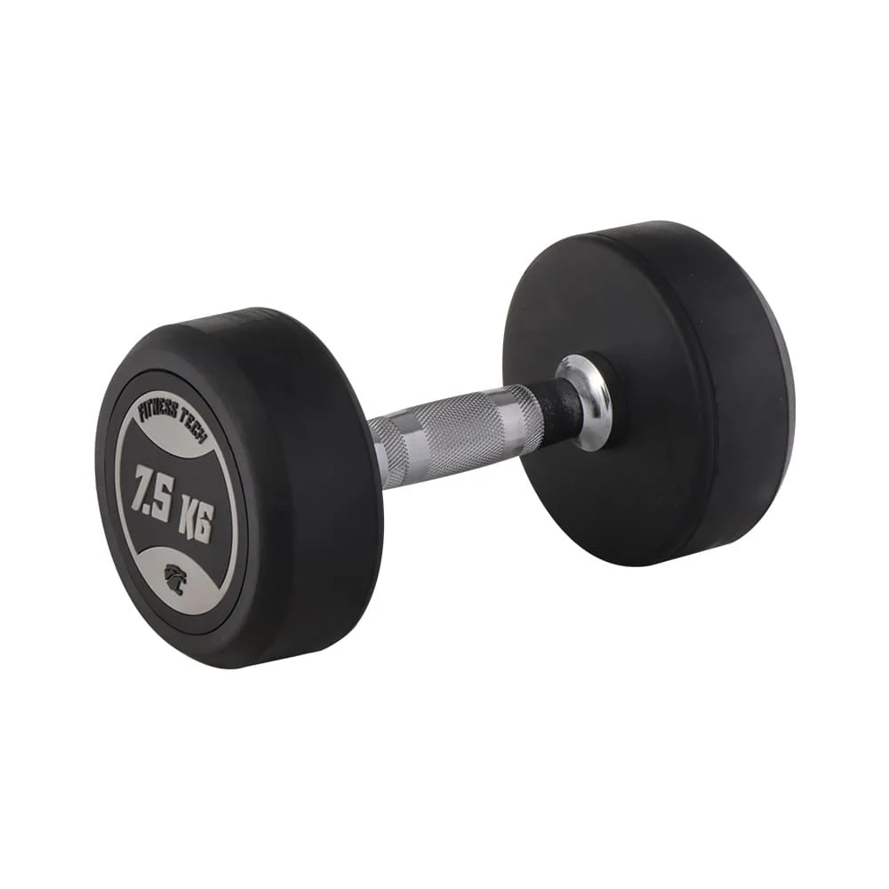 Mancuernas Redondas Musculación 7,5 kg FITNESS TECH - Set 2 Unidades