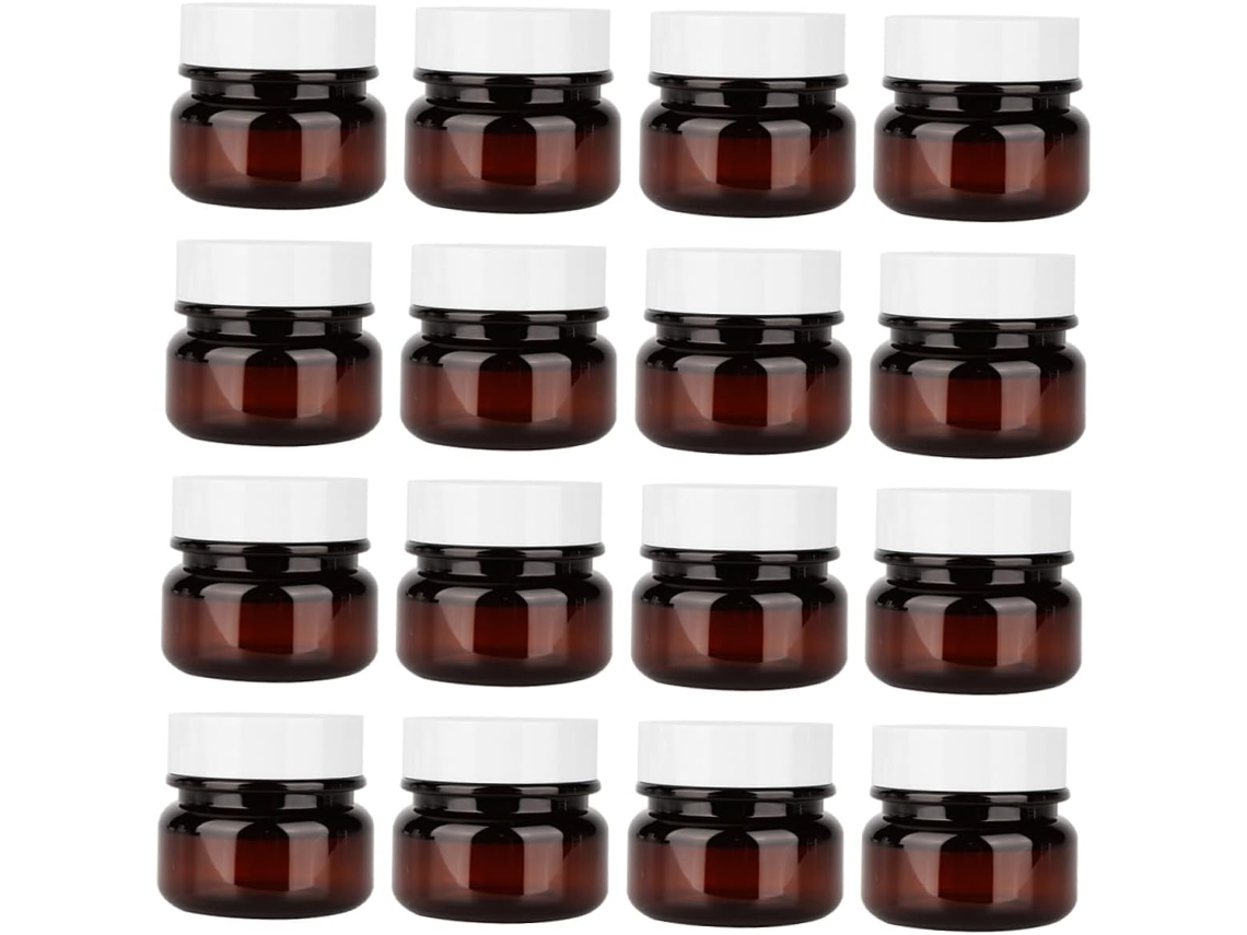 Envases Cosméticos De Pet De 16 Piezas Para Cremas Y Mantecas Corporales, Tarros De Viaje Reutilizables