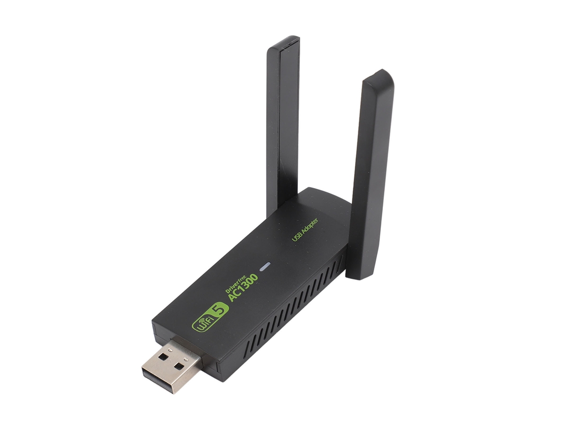 Adaptador Wifi Usb Inalámbrico Para Pc 1300mbps Con Antenas Duales De 5dbi Banda Dual 5g 2.4g Dongle Mu Mimo