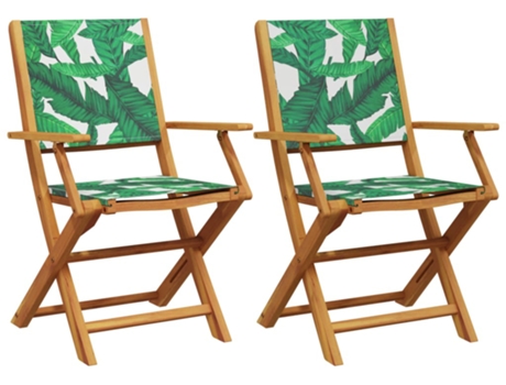 Conjunto 2 Silla De Jardín VIDAXL Verde Madera de acacia