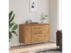 Aparador | Mueble De Comedor | Buffet De Madera De Ingeniería Roble Artisan 104x35x70 Cm Wsd964435