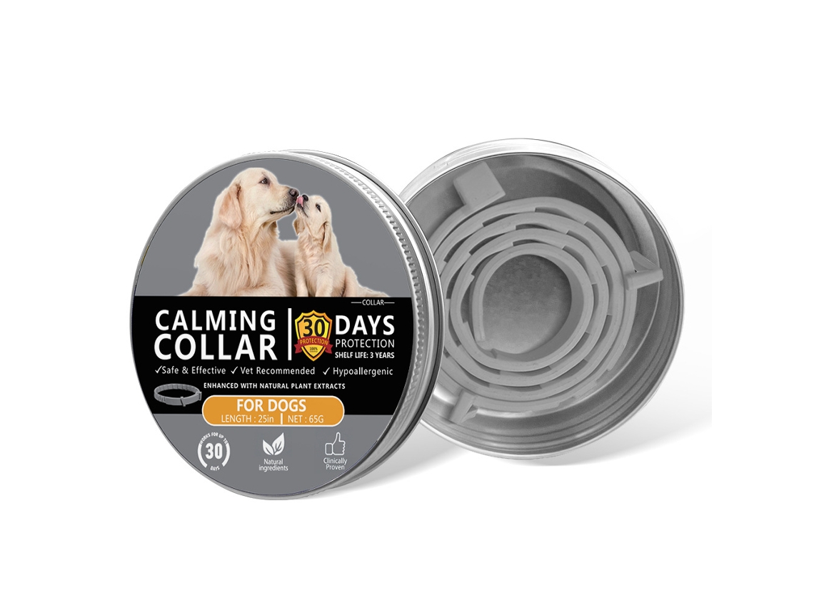Collar calmante para perros: 30 días de efecto, 63,5 cm, hipoalergénico con ingredientes naturales UIMBER