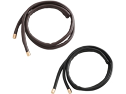 2 Pièces Élastiques Cuir Cabello Diadema Queue De Cheval Ajustable Pour Mujer Accessoire Chic