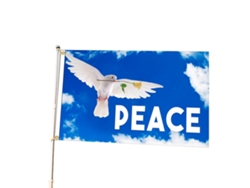 Bandera Paloma de la Paz 90x150cm Decorativa Resistente al Sol