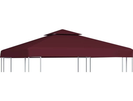 vidaXL Toldo de cenador 2 niveles 310 g/m² 3x3 m burdeos