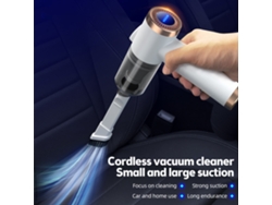 Aspiradora Portátil Inalámbrica De Mano Para Coche Y Hogar, 9000 Pa De Succión, 120 W, Recargable Con Luz Led.
