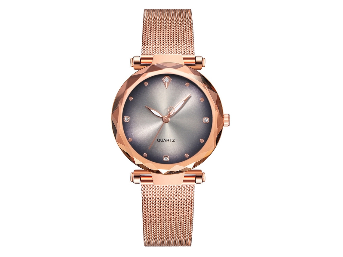 Reloj De Pulsera De Cuarzo Para Mujer Vansvar Con Correa De Aleación Gris De Moda.