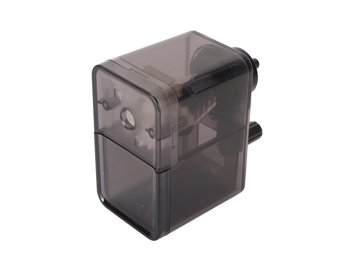 Sacapuntas De Manivela Ajustable Para Lápices De Dibujo Carbón, Eficiente Y Seguro, Transparente Negro