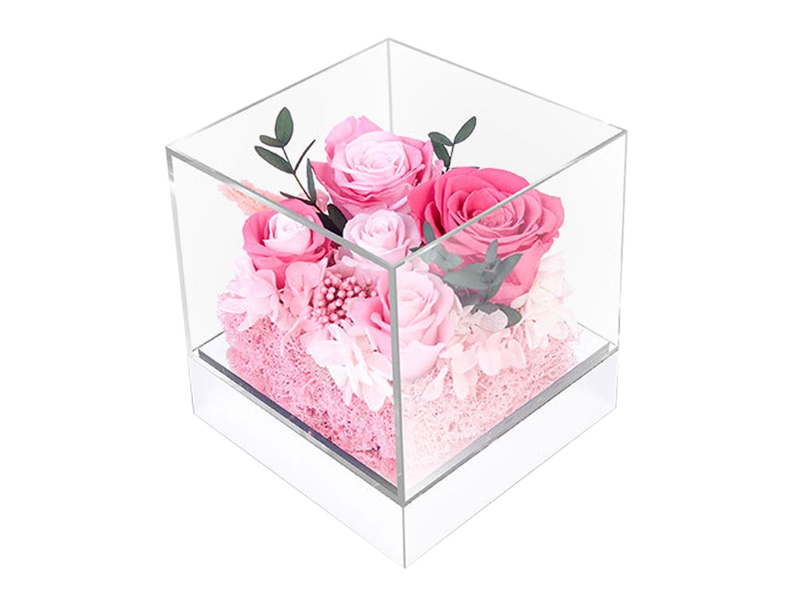 Decoración de flores eternas con rosas secas para regalos de Navidad y cumpleaños para familiares y amigos. JEIIBRZUI