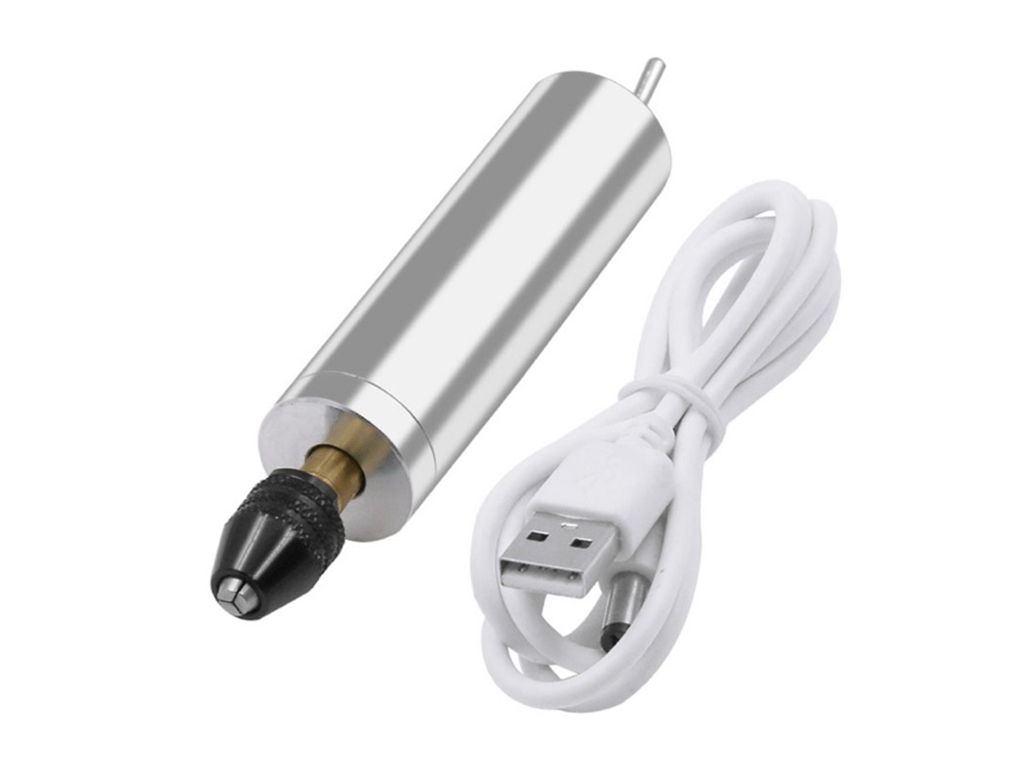 Minimáquina de grabado eléctrica portátil, multifuncional, USB, color plateado