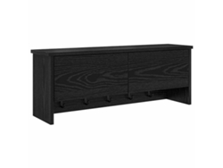Maison Exclusive - Perchero De Pared Con Estante Roble Negro 80 X 20 X 30 Cm
