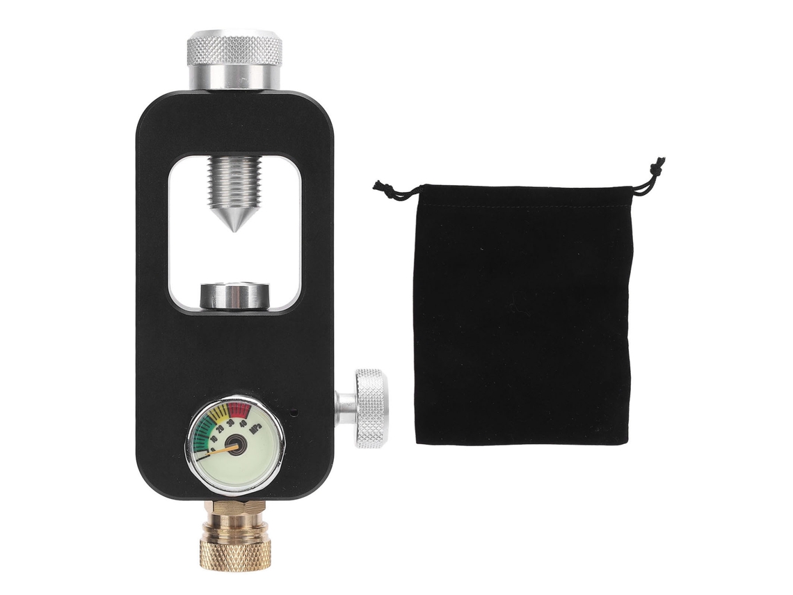 2026rebe-adaptador De Recarga De Tanque De Buceo 40mpa 8mm Aluminio Con Manómetro Para Cilindros 0.5l 1l Negro