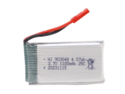 Bateria Lipo 3.7v 1100mah Para Drone Rc X5sw H5p Peças De Reposição Plug Jst Vermelho