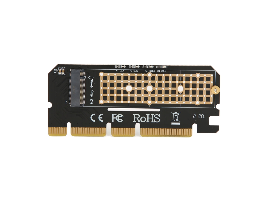 Adaptador Plug And Play M.2 Nvme Key M Ssd A Pcie X16 Para Ordenador Servidor