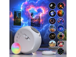 Projetor de Céu Estrelado com Música Via Bluetooth, Acompanha 13 Discos Planetários CZHHMART