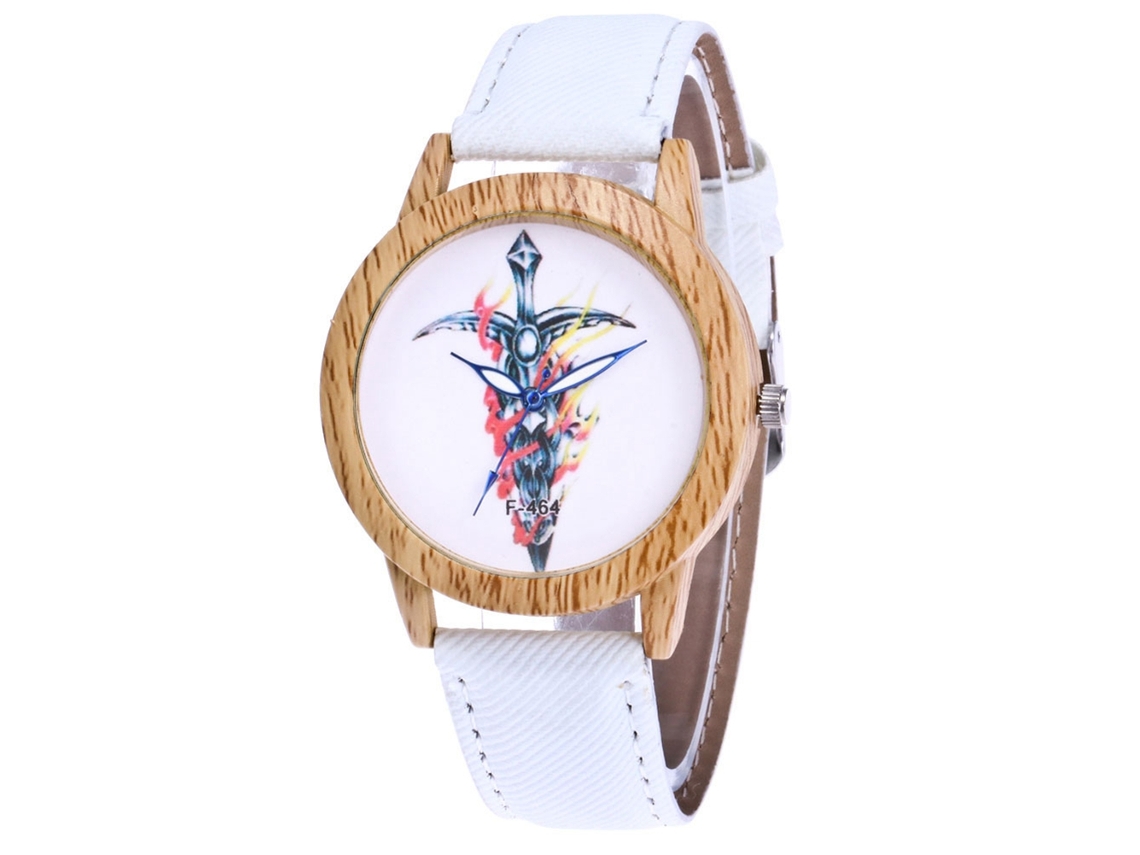 Reloj Analógico De Cuarzo Para Mujer Con Correa De Pu, Estilo Clásico Y Sencillo, Blanco.