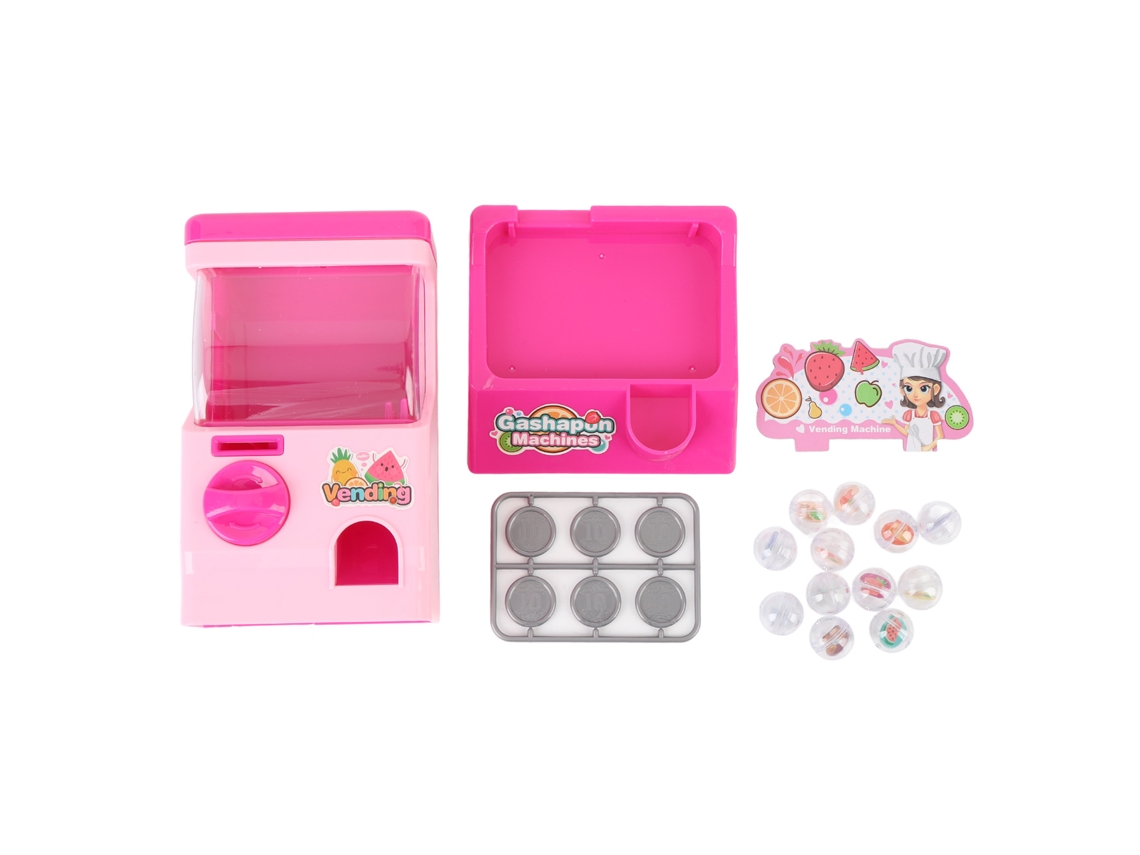 Máquina De Vendas De Cápsulas Miniatura Brinquedo Educativo Para Crianças Meninos E Meninas Rosa
