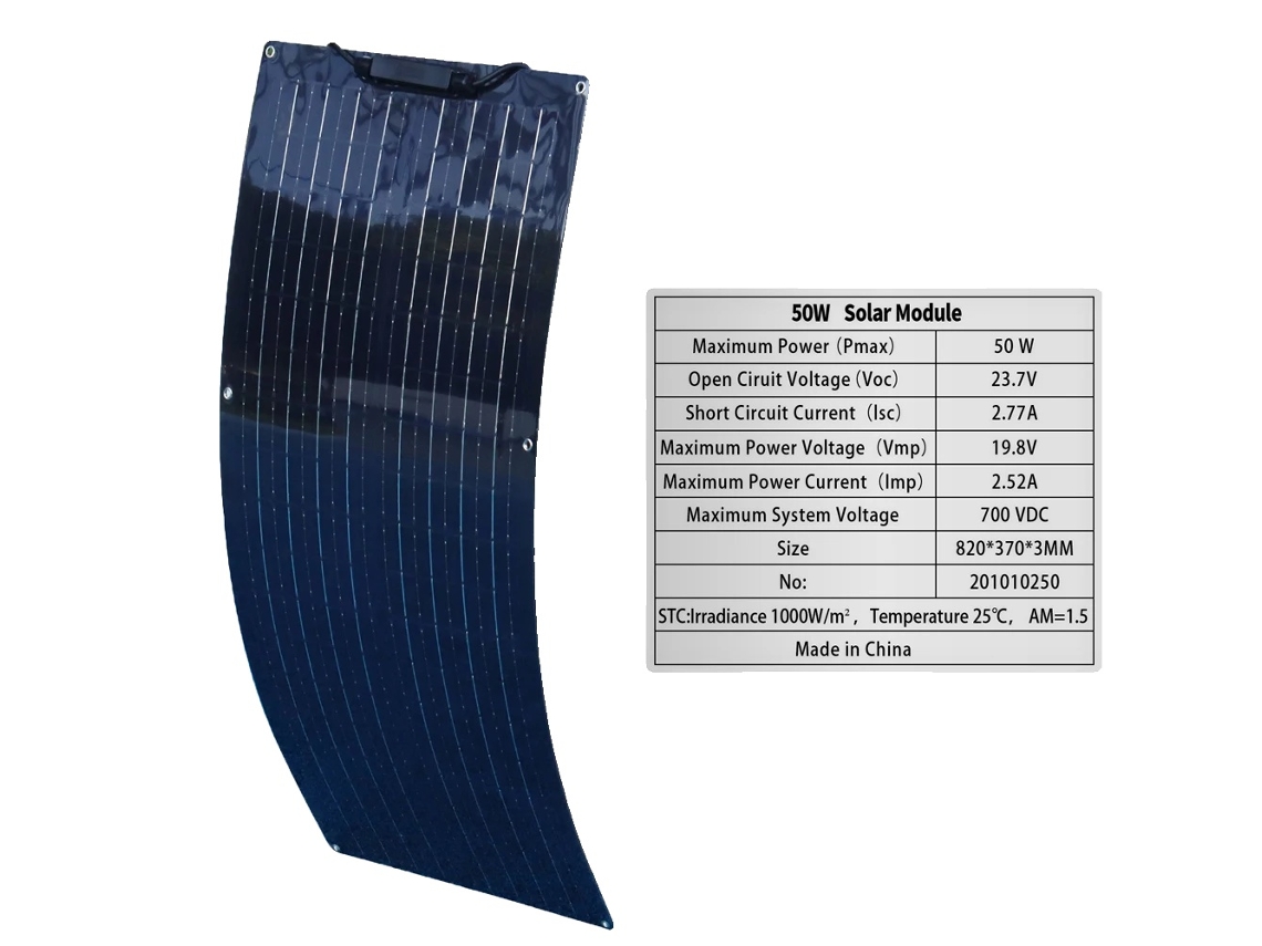 Panel solar, 100 vatios, 12 V, 50 W OEM
