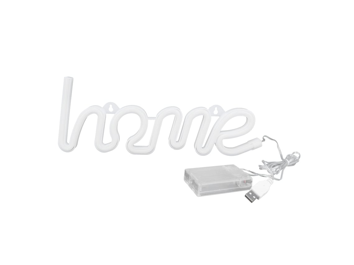 2026-luz Neon Led Con Diseño Único Home Para Pared, Lámpara De Cartel Para Bodas, Fiestas Y Decoración De Bares (blanco)