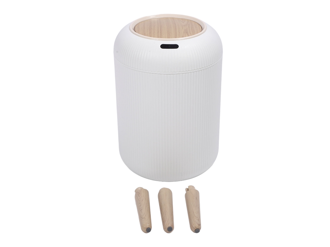 Papelera inteligente Baok sin contacto con sensor automático, blanca