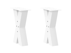 Patas De Mesa De Centro Forma X 2uds Acero Blanco 38x(42-43) Cm