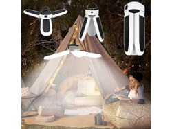 Linterna Solar Led Portátil Recargable Impermeable Con 5 Modos Para Camping, Excursiones Y Emergencias